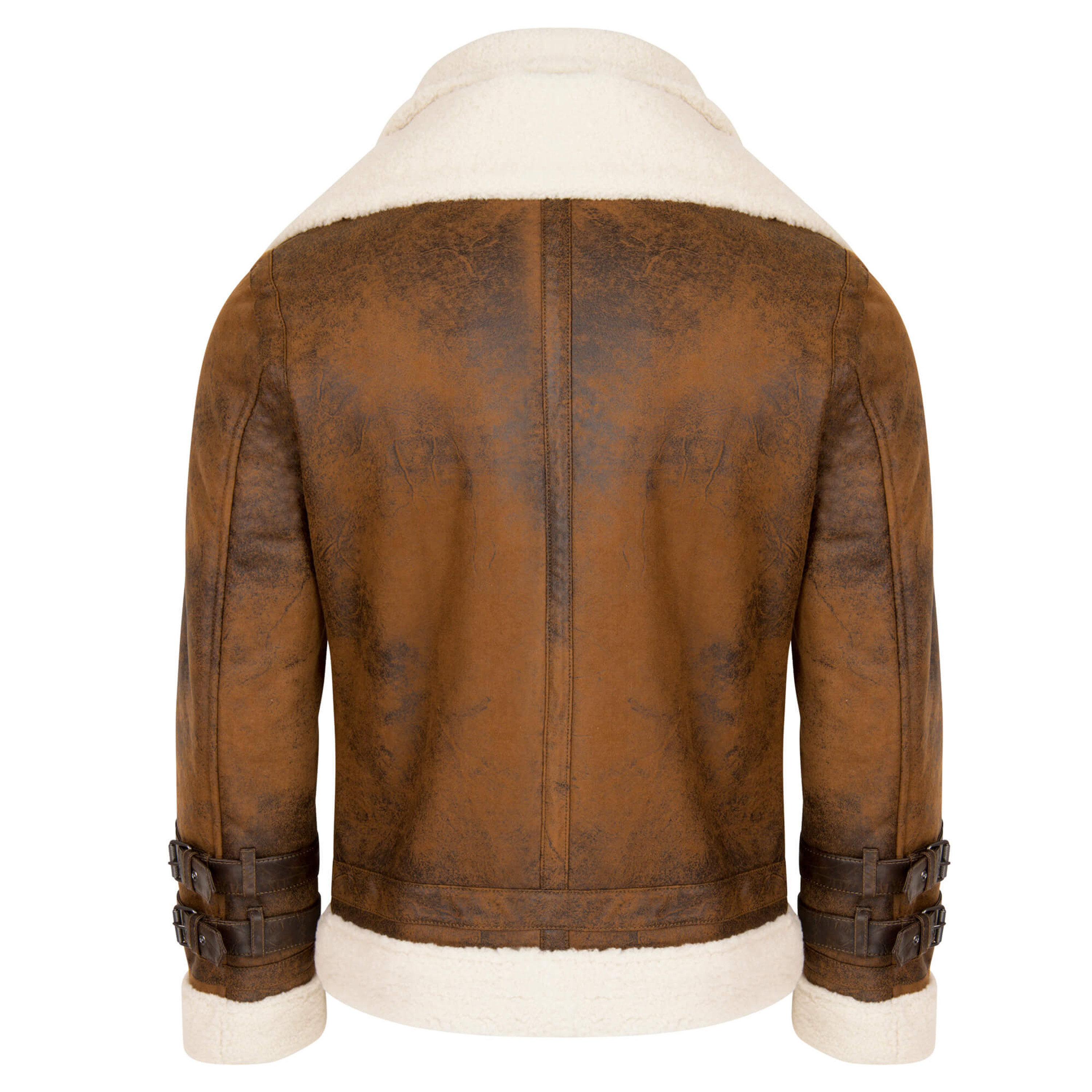 Herren Leder Bomberjacke gefüttert