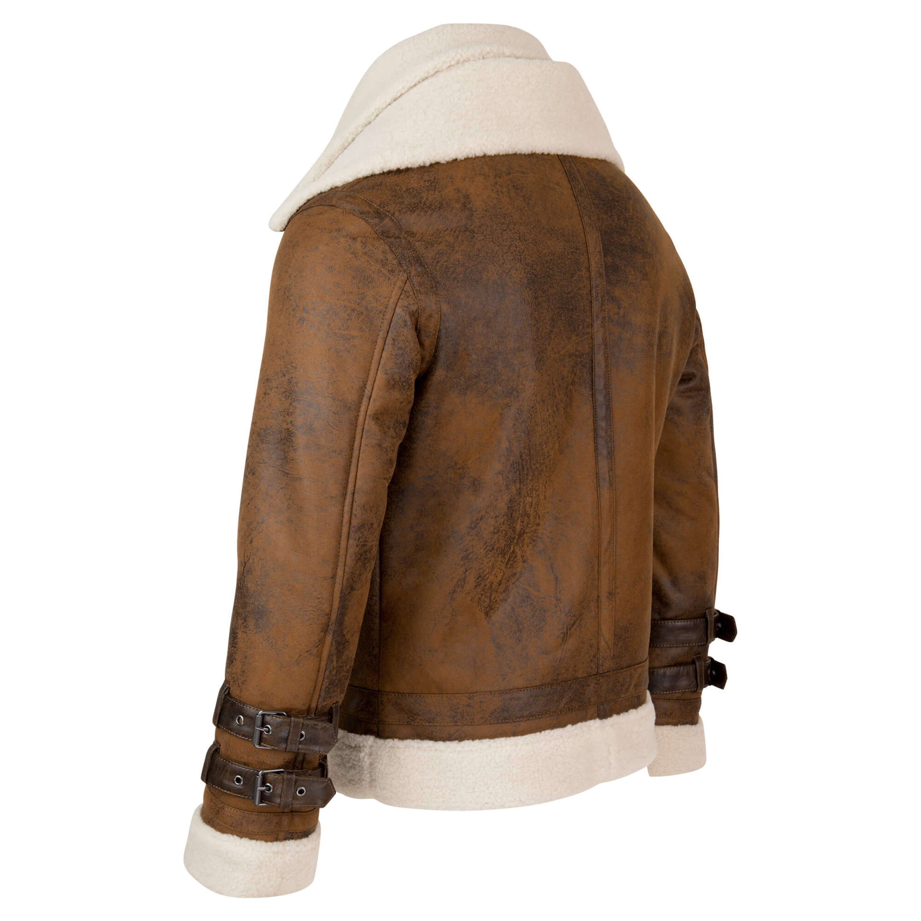 Herren Leder Bomberjacke gefüttert