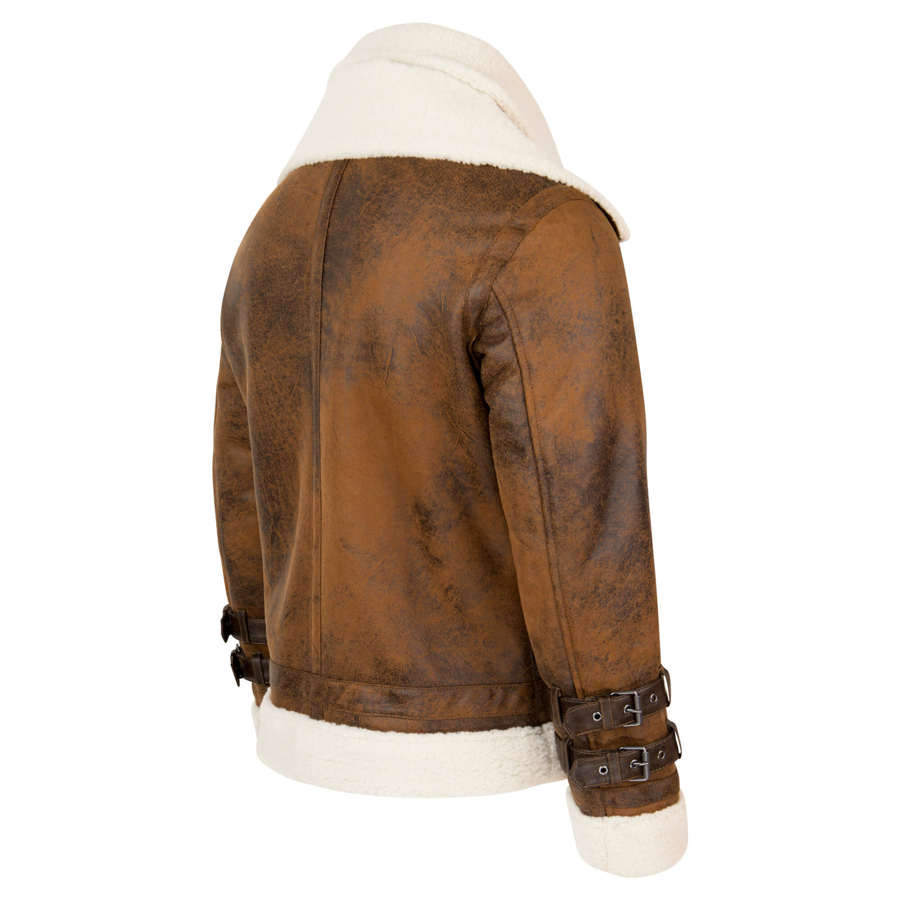 Herren Leder Bomberjacke gefüttert